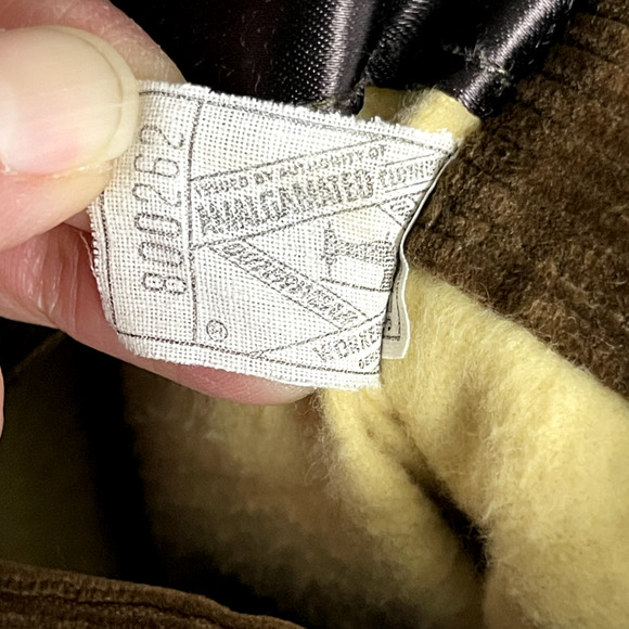 VTG London Fog Long Corduroy Coat Mens 40R Brown Faux Fur Lined Chore Classic - Picture 12 of 16